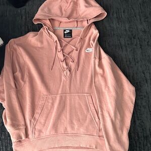 Nike Women's Lace-Up Blush Hoodie